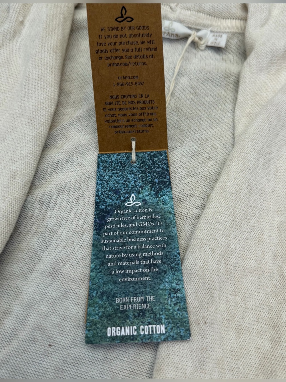 NWT prAna Georgia Wrap Organic Cotton Knit Cardigan Sweater - Picture 5 of 10
